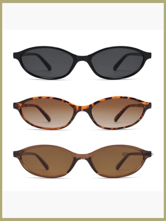 Retro Oval Cat Eye Sunglasses with UV Protection main image 4